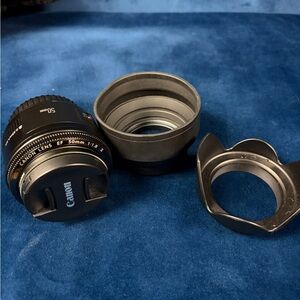 Canon EF 50mm f/1.8 Lens - Black with Accessories